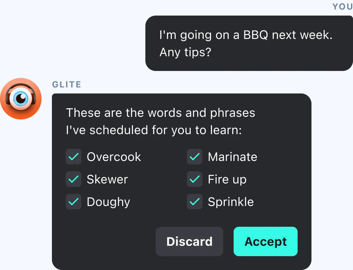 Image of the Glite AI Assistant in action