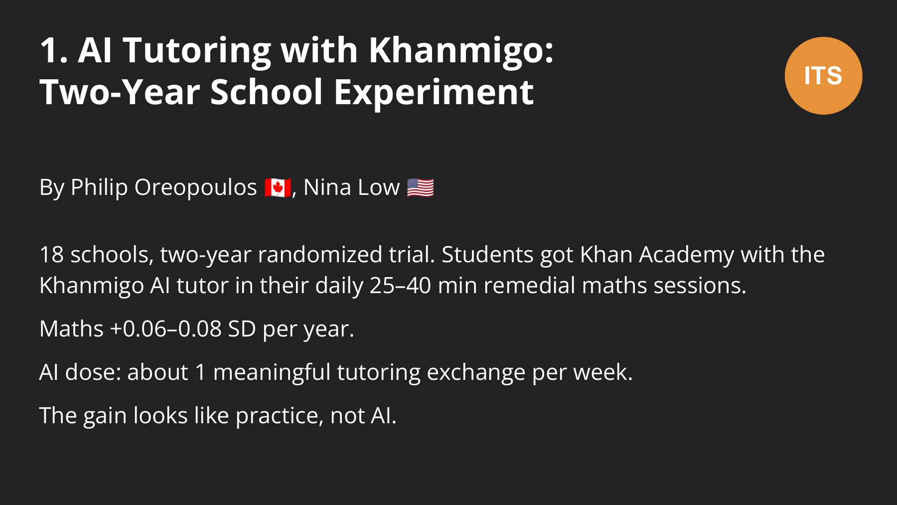 The Khanmigo trial: a measurable improvement in maths, but very little meaningful use of the AI tutor.